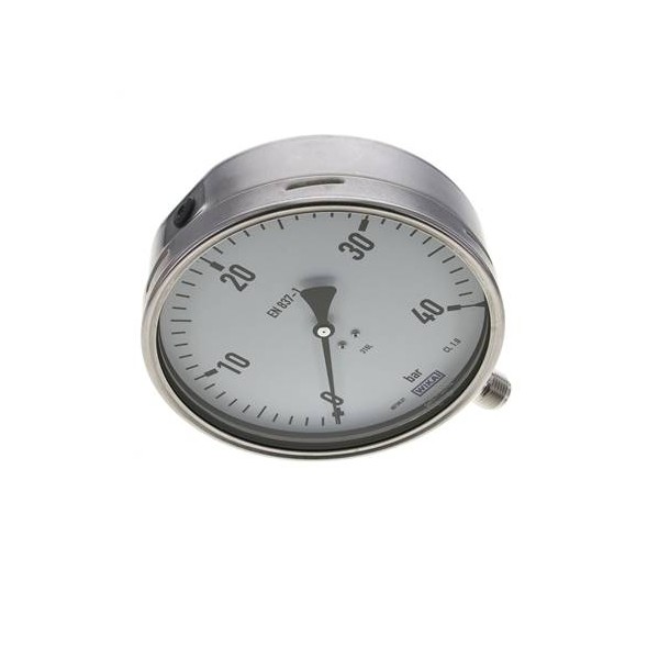 Manomètre WIKA 0 à 40 bar Raccord vertical G1/2" 160mm tout inox