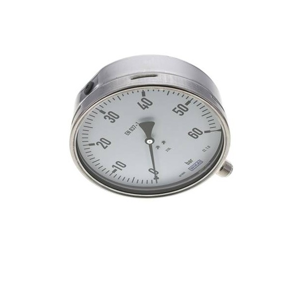 Manomètre WIKA 0 à 60 bar Raccord vertical G1/2" 160mm tout inox