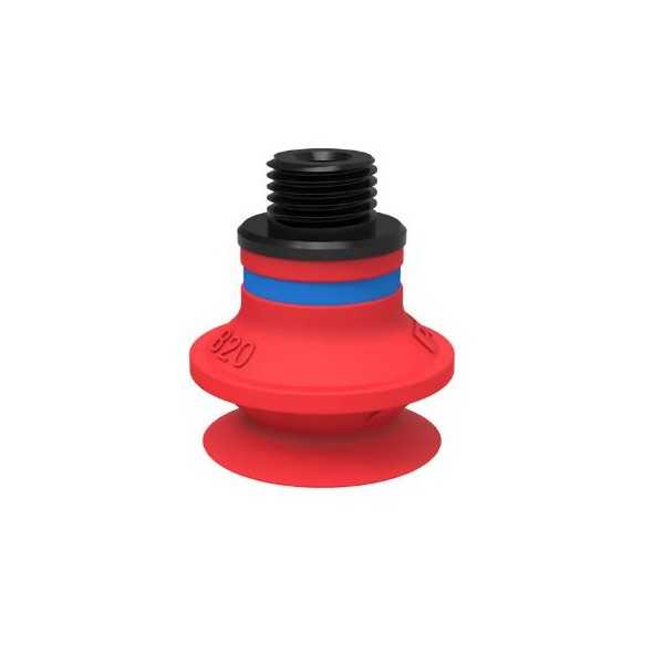 Ventouse PIAB Type B20 Silicone, G1/8&nbsp;"&nbsp;mâle/M5 femelle, avec filtre à mailles