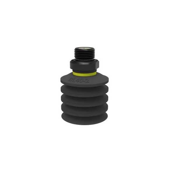 Ventouse PIAB type BL40-2 Chloroprène, G3/8 " mâle, avec filtre à mailles
