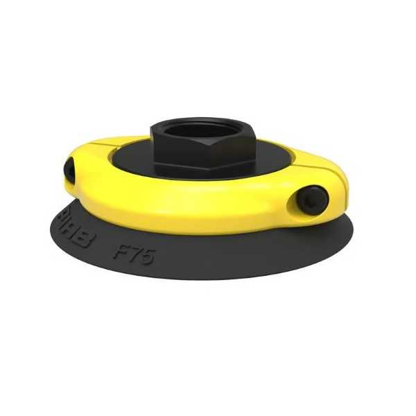 Ventouse PIAB Type F75 Nitrile-PVC fixations 1/2" femelle avec filtre maille