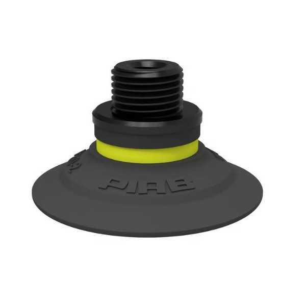 Ventouse PIAB Type F30-2 Chloroprène, G1/8&nbsp;"&nbsp;mâle/M5 femelle, avec filtre à mailles