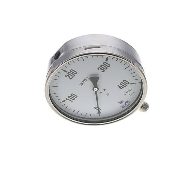 Manomètre WIKA 0 à 400 bar Raccord vertical G1/2" 160mm tout inox