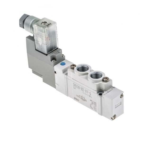 Electrodistributeur 5/2 monostable, SMC, type SY5120-5DZ-01F-Q