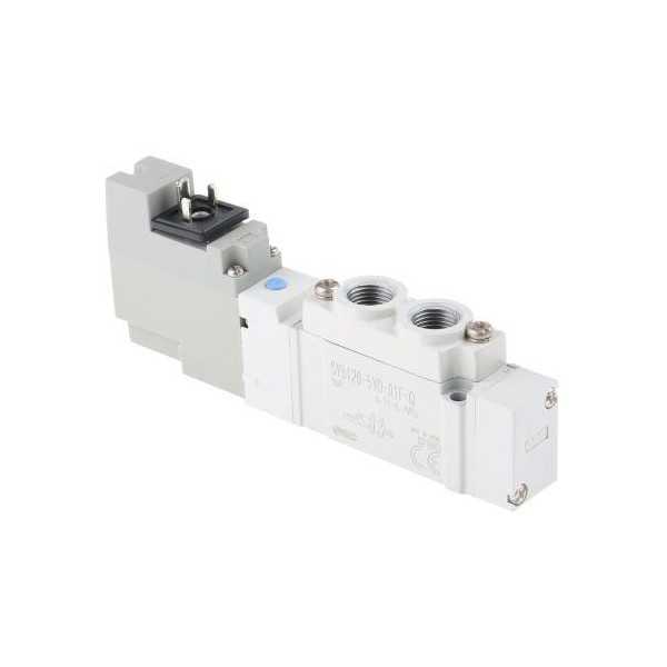 Electrodistributeur 5/2 monostable, SMC, type SY5120-5YO-01F-Q