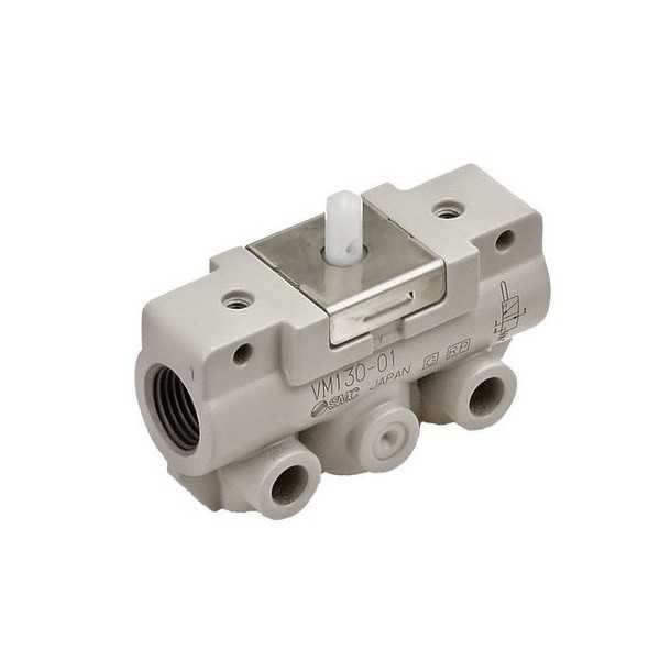 Distributeur 2/3 à commande mécanique, SMC, VM130-F01-00A