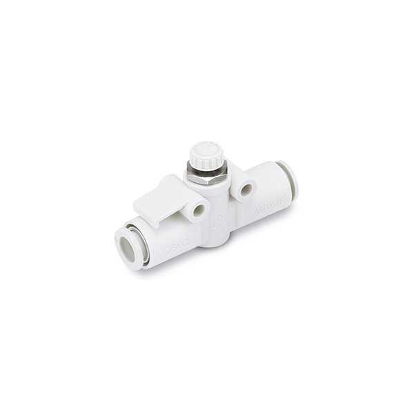 Limiteur de débit avec raccords instantanés, Modèle axial, SMC, type AS2052F-06