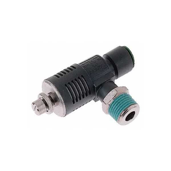 Limiteur de débit d'échappement à raccords instantannées intégrés, SMC, type ASV410F-03-08S