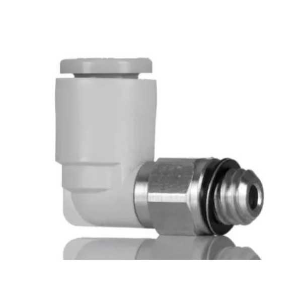 Raccord instantané coudé, raccordement fileté tube-mâle, SMC, type KQ2L04-M3G