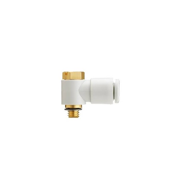 Raccord instantané, raccordement fileté tube-mâle, coude mâle universel (banjo), SMC, type KQ2V04-M5A