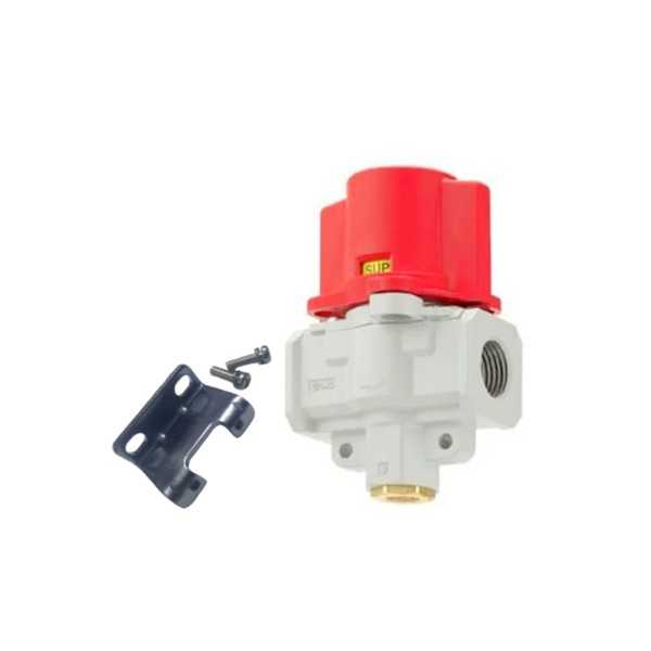 Vanne d'arrêt manuelle 3 voies avec trous de verrouillage, SMC, type VHS20-01B-BS