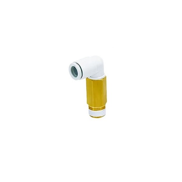 Raccord instantané, raccordement fileté tube-mâle, coude mâle allongé, SMC, type KQ2W06-01AS