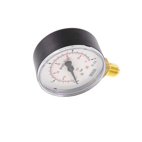 Manomètre WIKA 0 à 4 bar/psi Raccord vertical G1/4" 063mm ABS/laiton
