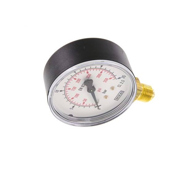 Manomètre WIKA 0 à 25 bar/psi Raccord vertical G1/4" 063mm ABS/laiton