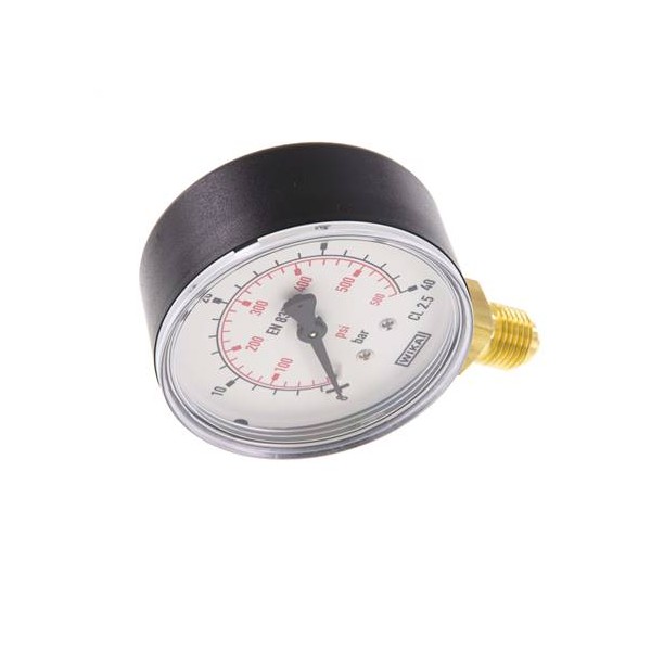 Manomètre WIKA 0 à 40 bar/psi Raccord vertical G1/4" 063mm ABS/laiton
