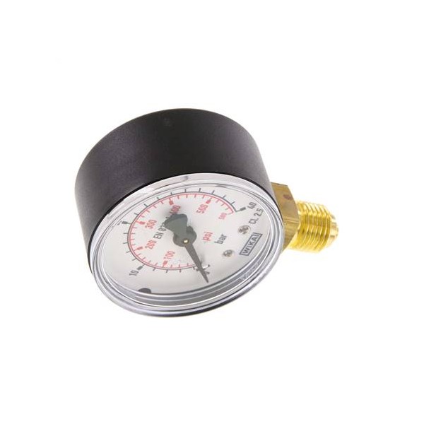 Manomètre WIKA 0 à 40 bar Raccord vertical G1/4" 050mm ABS/laiton