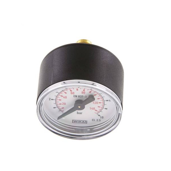 Manomètre WIKA 0 à 6 bar/psi Raccord arrière G1/8" 040mm ABS/laiton